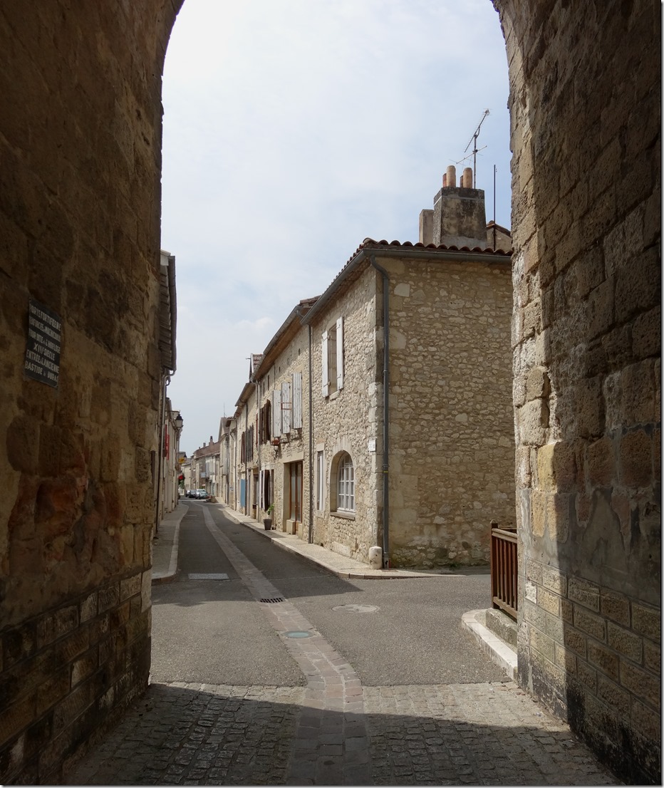 View from the gate into the city of Duras