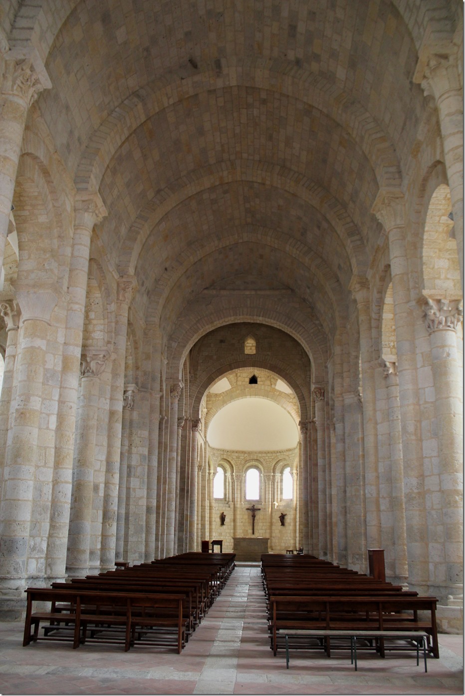 Inside the Notre-Dame church in Moirax